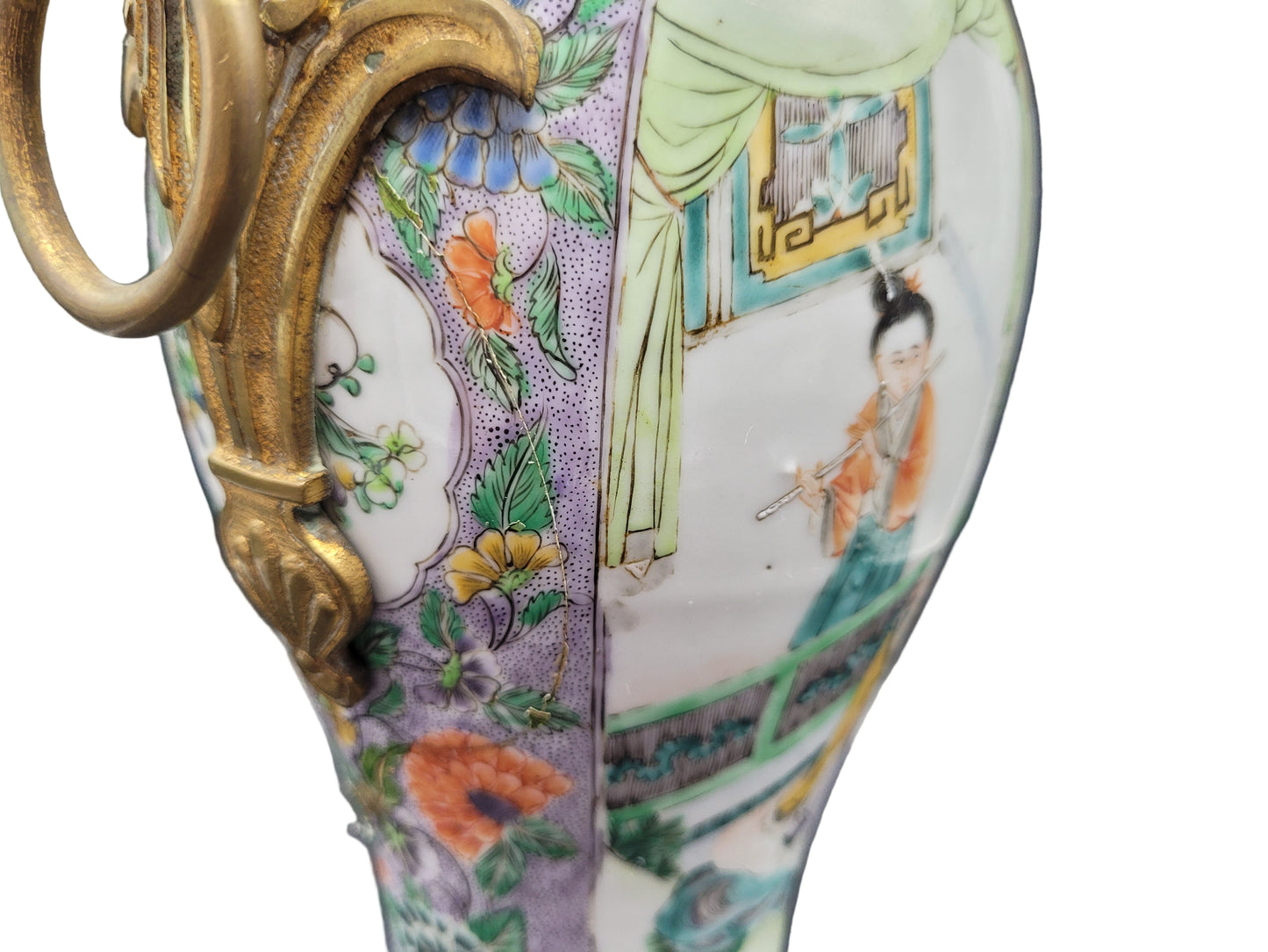 Chinese 18th / 19th Century Famille Vert Vase Amazing Quality
