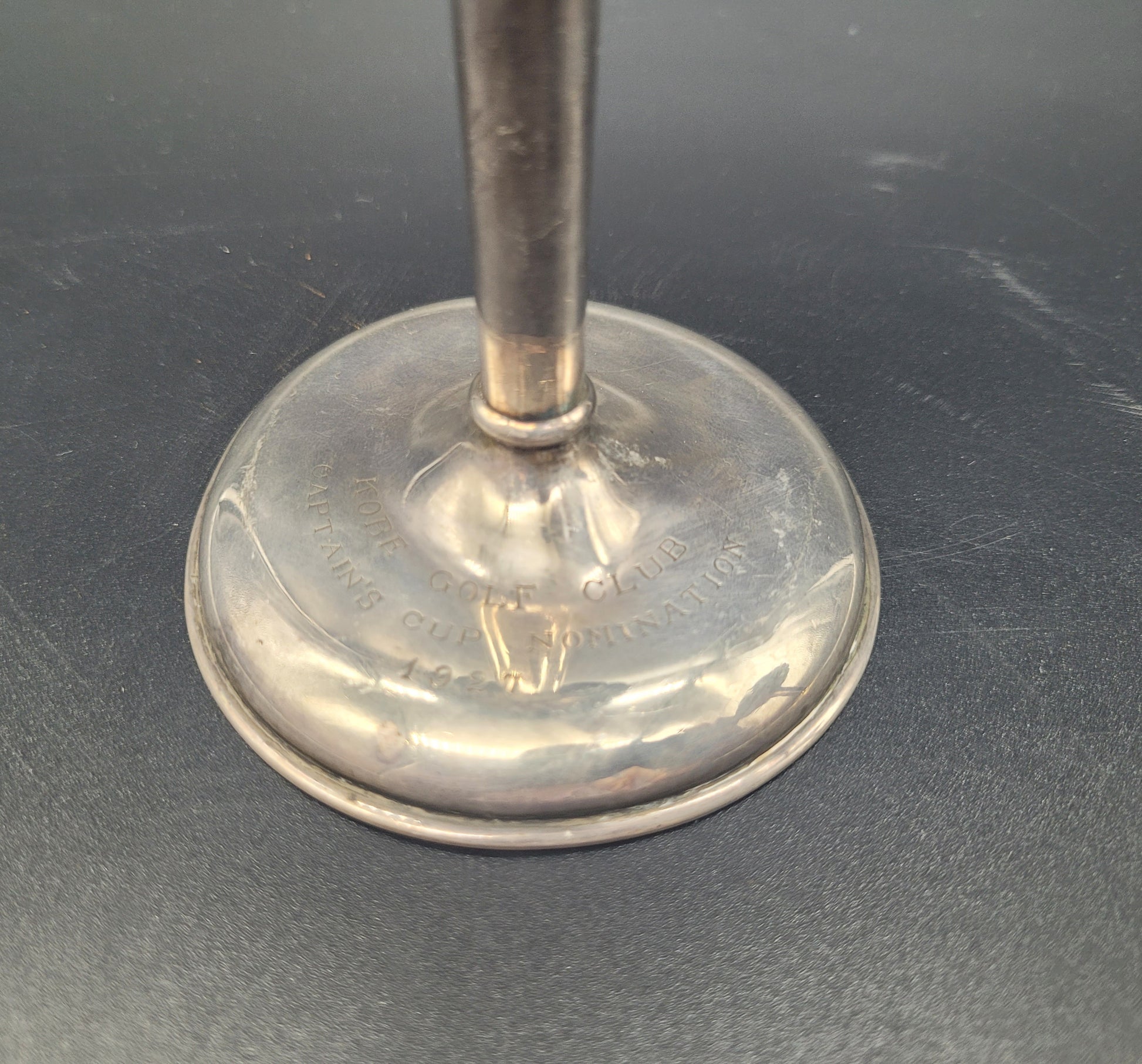 BUY ANTIQUES ONLINE A very nice pair of sterling silver tulip posy vases, each set with fanned rims and graduated bases. With an inscription relating to a golfing competition.