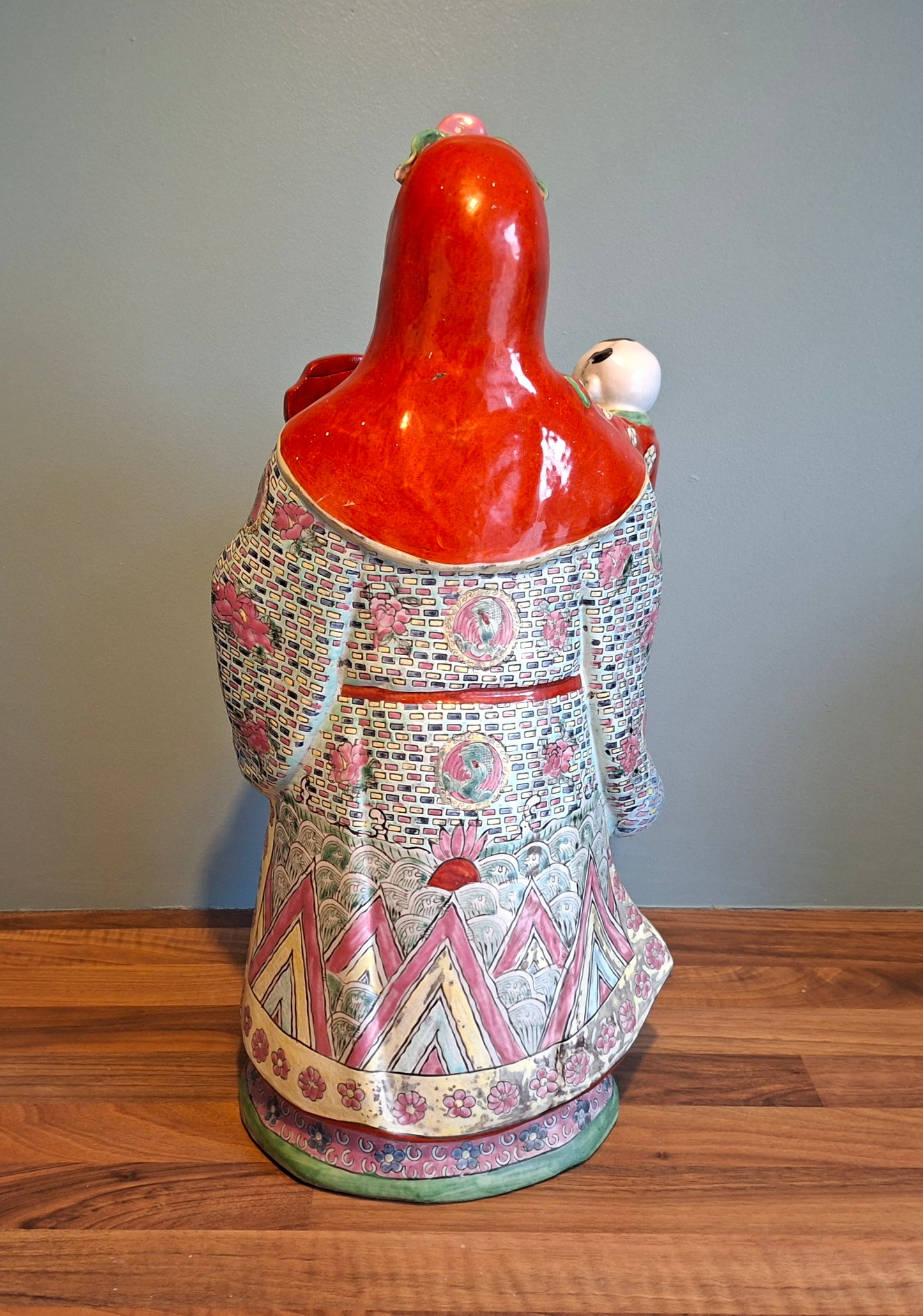 Chinese Famille Rose Republic Porcelain Fu Sanxing Figure