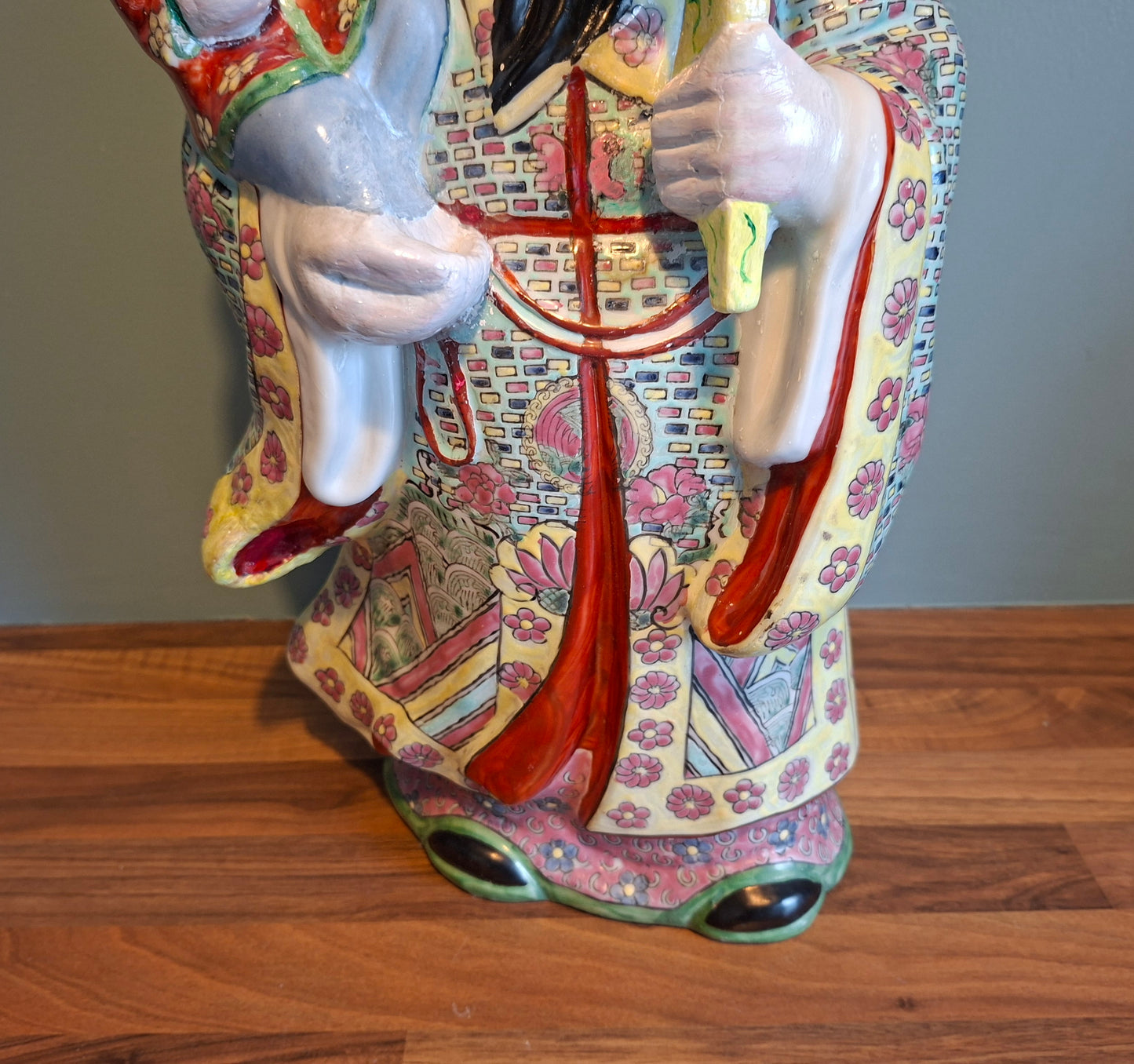 Chinese Famille Rose Republic Porcelain Fu Sanxing Figure