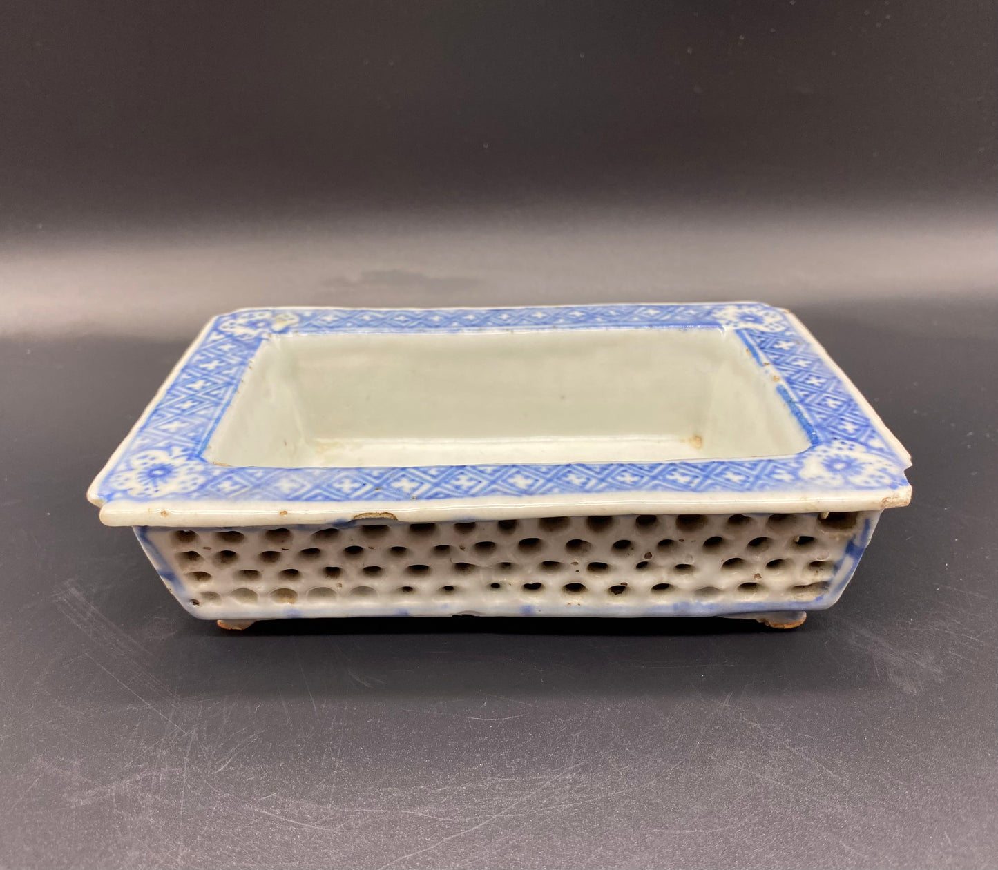 Buy Antiques Online Chinese Qing Reticulated Porcelain Planter / Bonsai Tree Pot