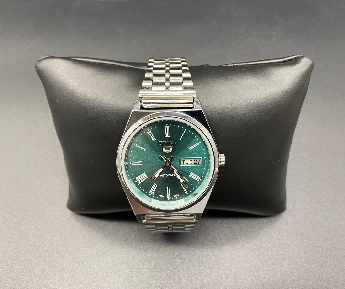 Vintage SEIKO 5 Automatic Watch Day Date Mint Green Dial KB ANTIQUES & JEWELLERY