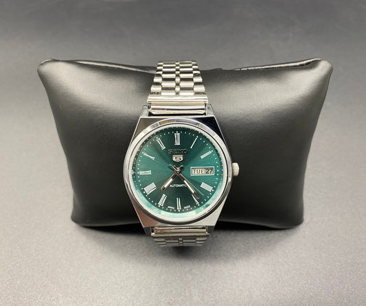Vintage SEIKO 5 Automatic Watch Day Date Mint Green Dial KB ANTIQUES & JEWELLERY