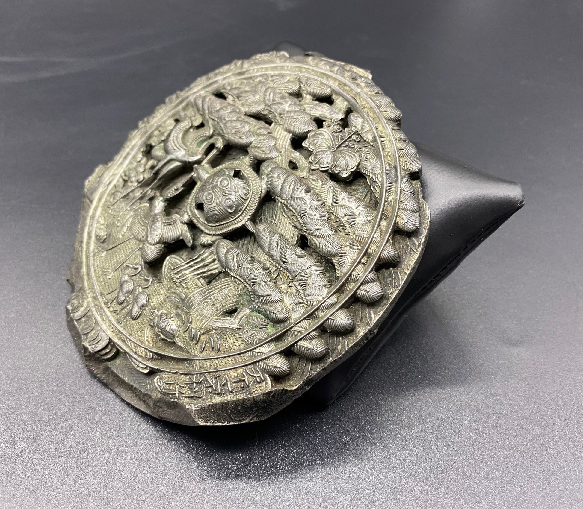 BUY ANTIQUES ONLINE RARE Heavy and Finely Cast Japanese Bronze Mirror Edo Period, 18th Century, Japan.