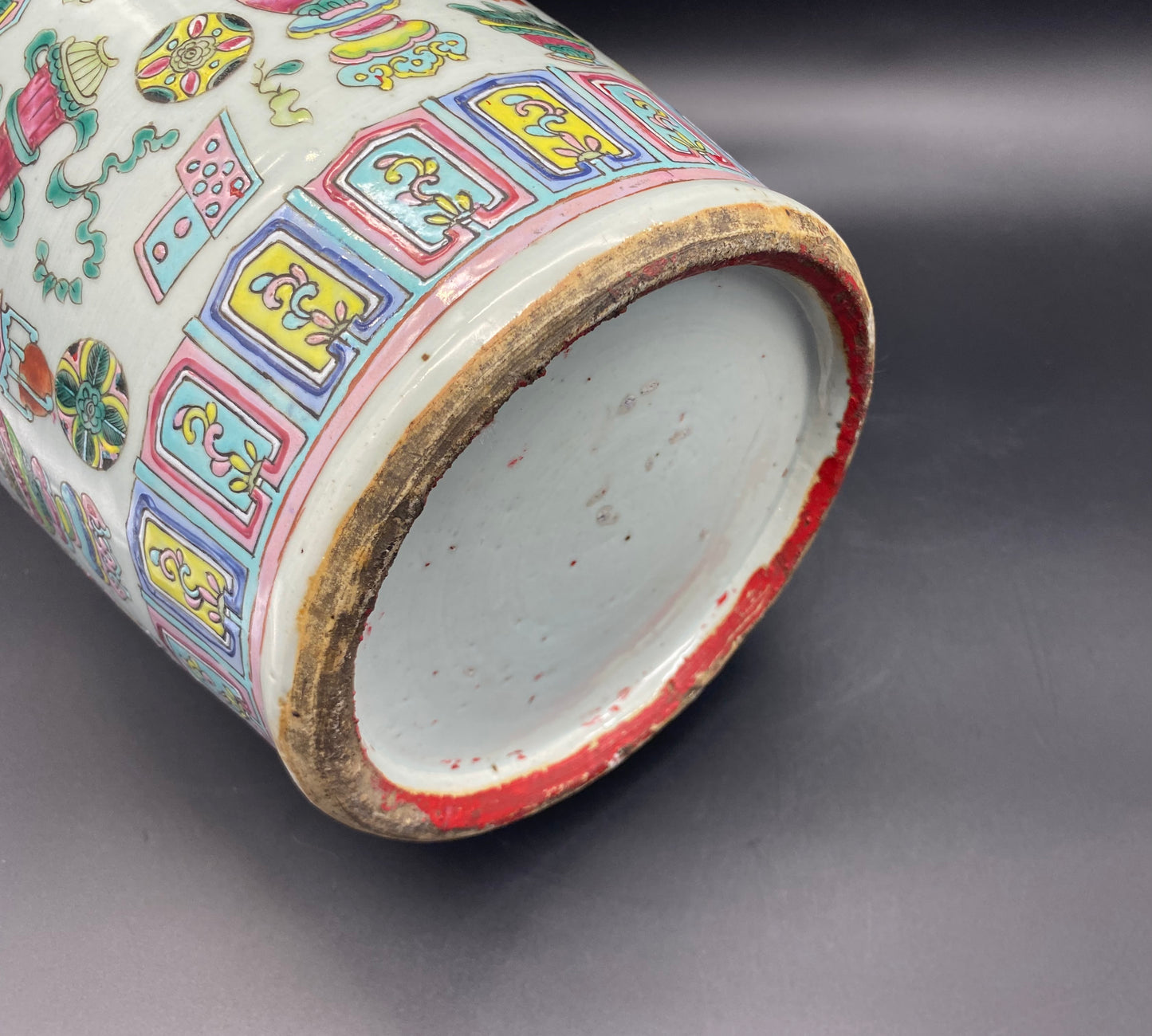 Chinese Famille Rose Porcelain Vase 19th Century Large Vase