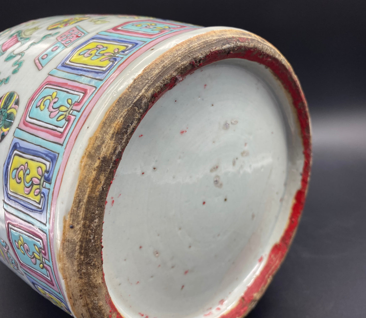 Chinese Famille Rose Porcelain Vase 19th Century Large Vase
