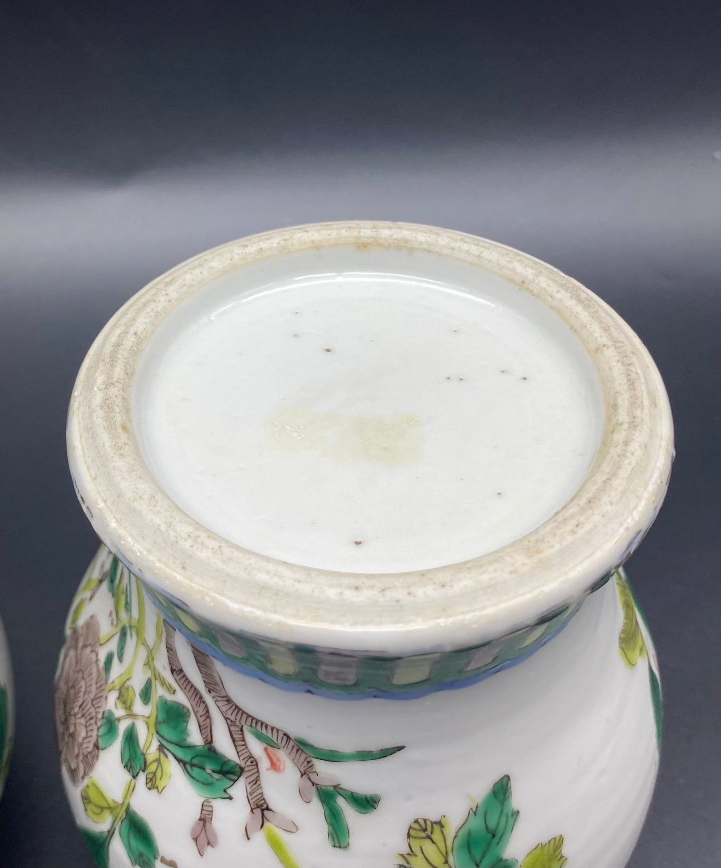 Chinese Famille Vert Porcelain Ginger Jars 19th Century