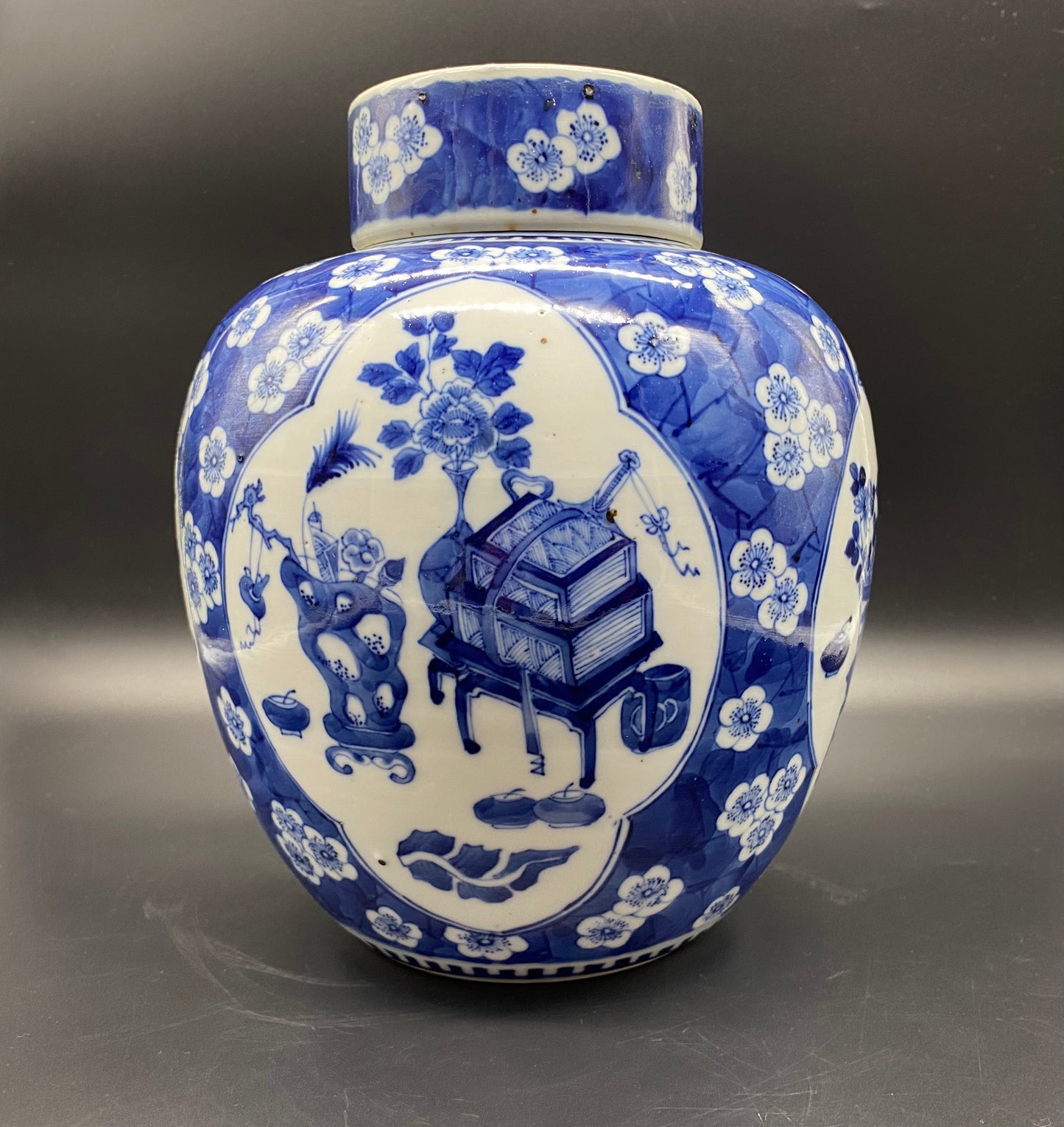 This Large 19th Century Chinese Qing ginger jar is a stunning piece of antique porcelain and pottery.