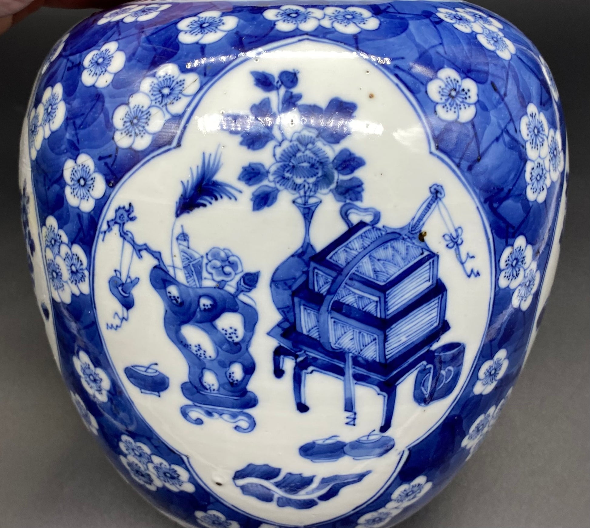 Buy Antiques Online - The beautiful blue color and prunus decoration make it a valuable addition to any collection.