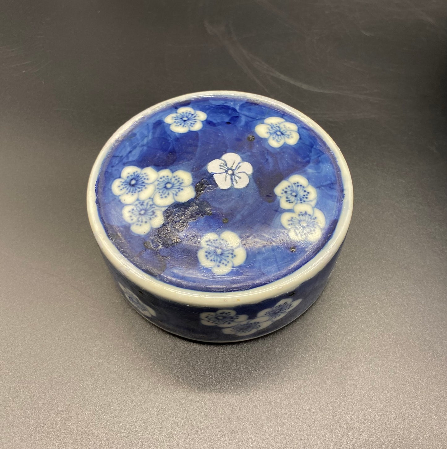 Chinese Qing Prunus Pattern Ginger Jar Lid