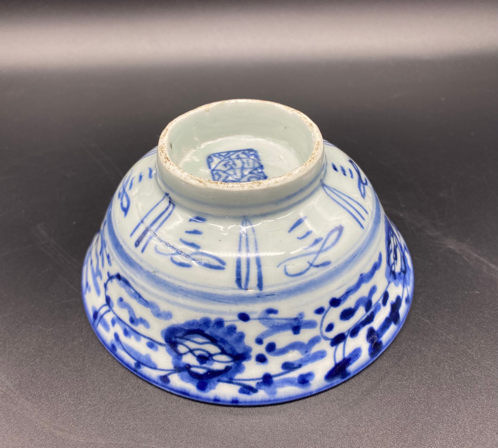 Three Chinese Provencal Blue & White Qing Porcelain Bowls 18th Century  - Buy Antiques & Collectables Online