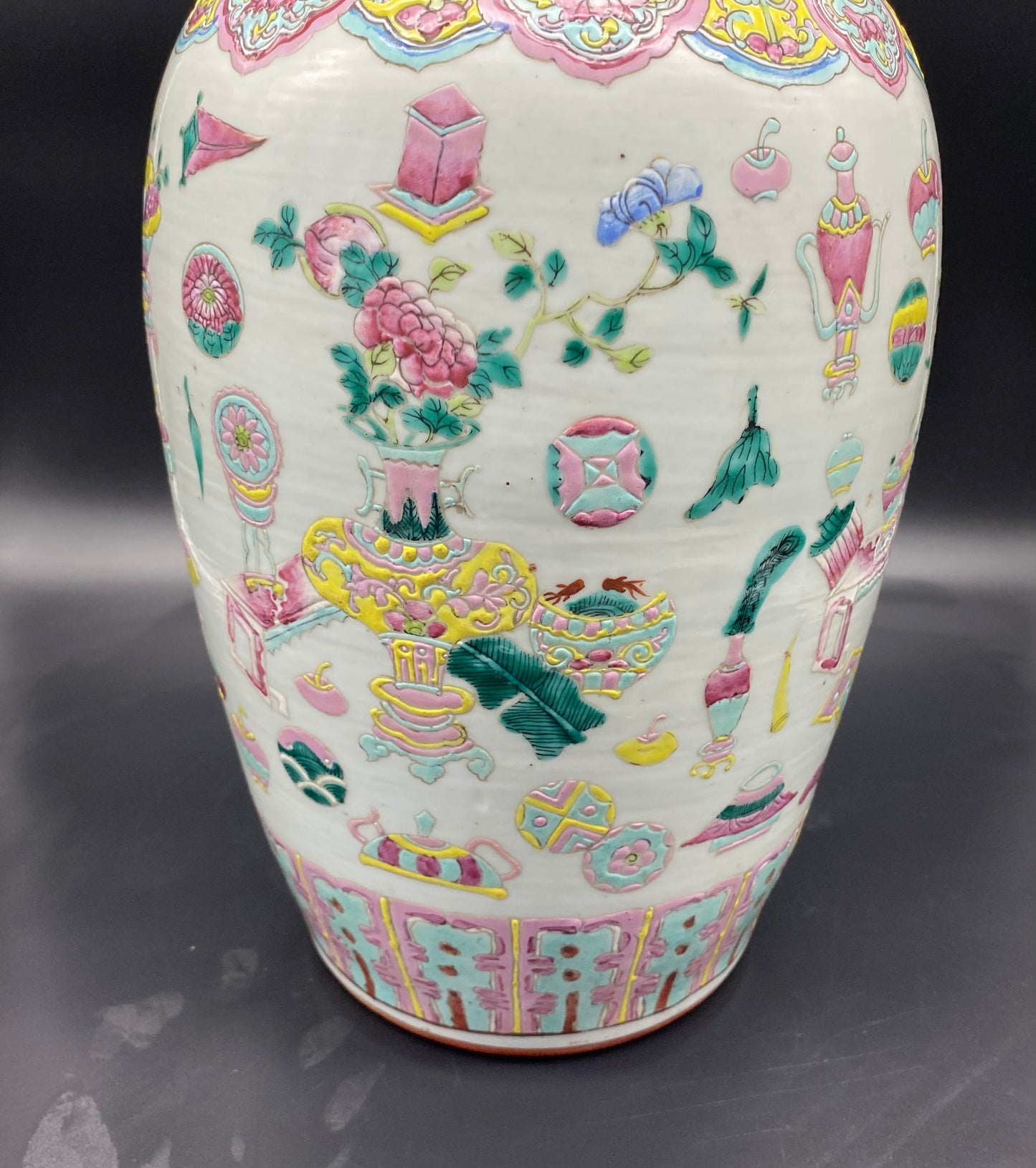 Chinese Porcelain Large 19th Century Famille Rose Vase - Buy Antiques Online