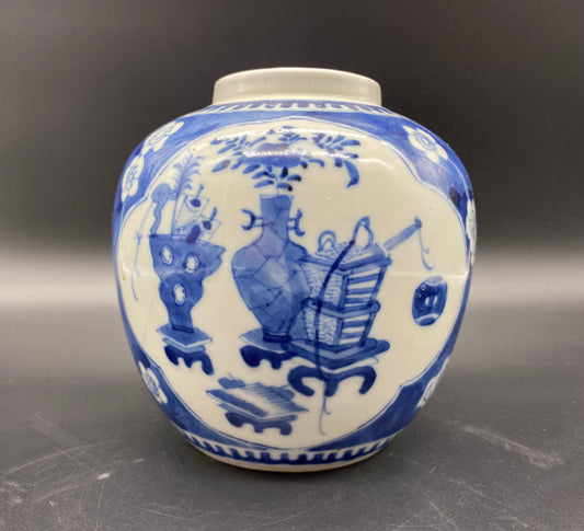 Chinese Ginger Jar 19th Century Porcelain Antique Vase SIGNED
