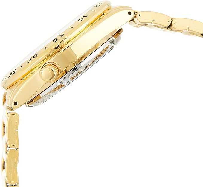 Seiko Men's Automatic Watch with Gold Dial Analogue Display and Gold Case