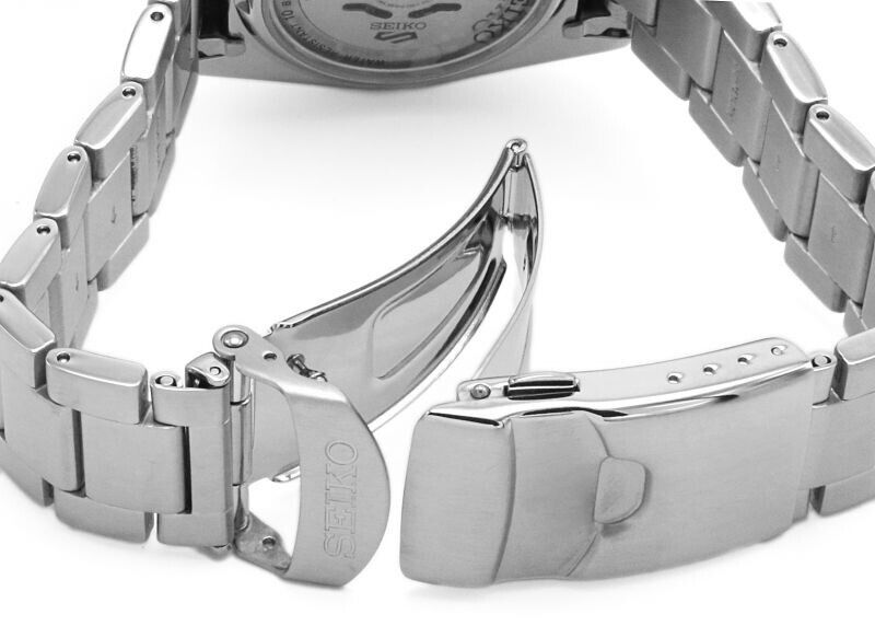 Vintage Seiko Watches For Sale in the USA - Seiko presents this 5 Sports timepiece featuring an orange dial with a date window.