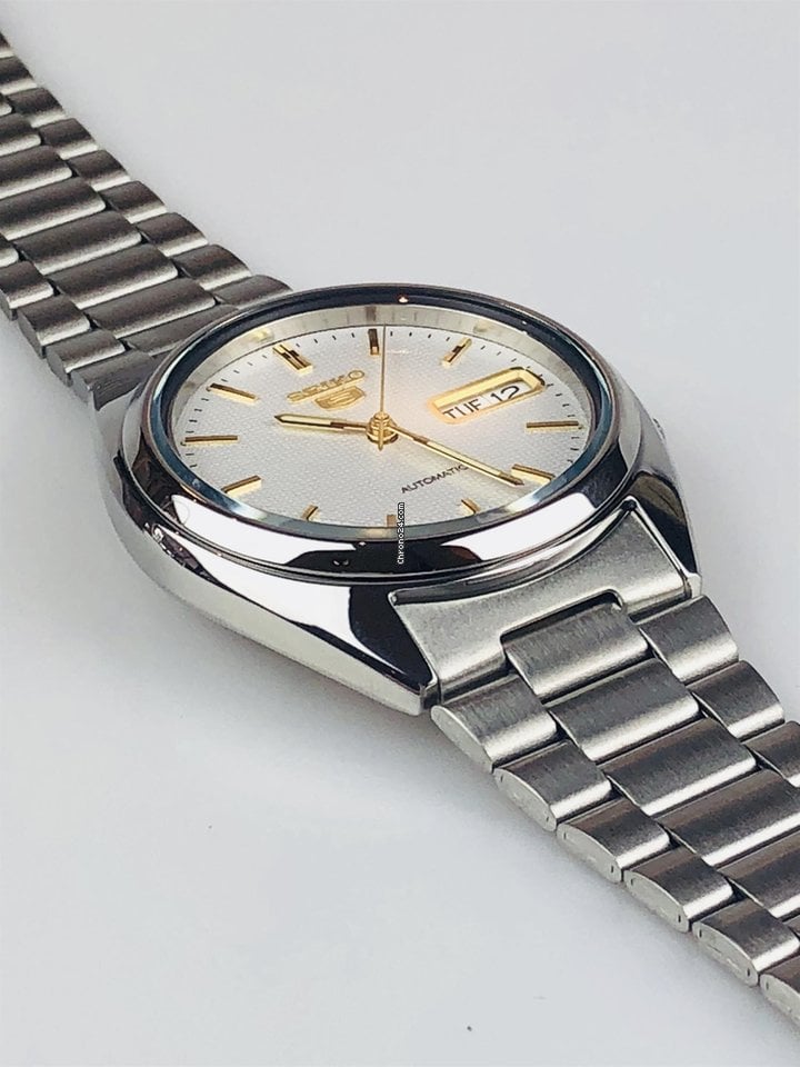 Automatic White Dial Steel Mens Watch