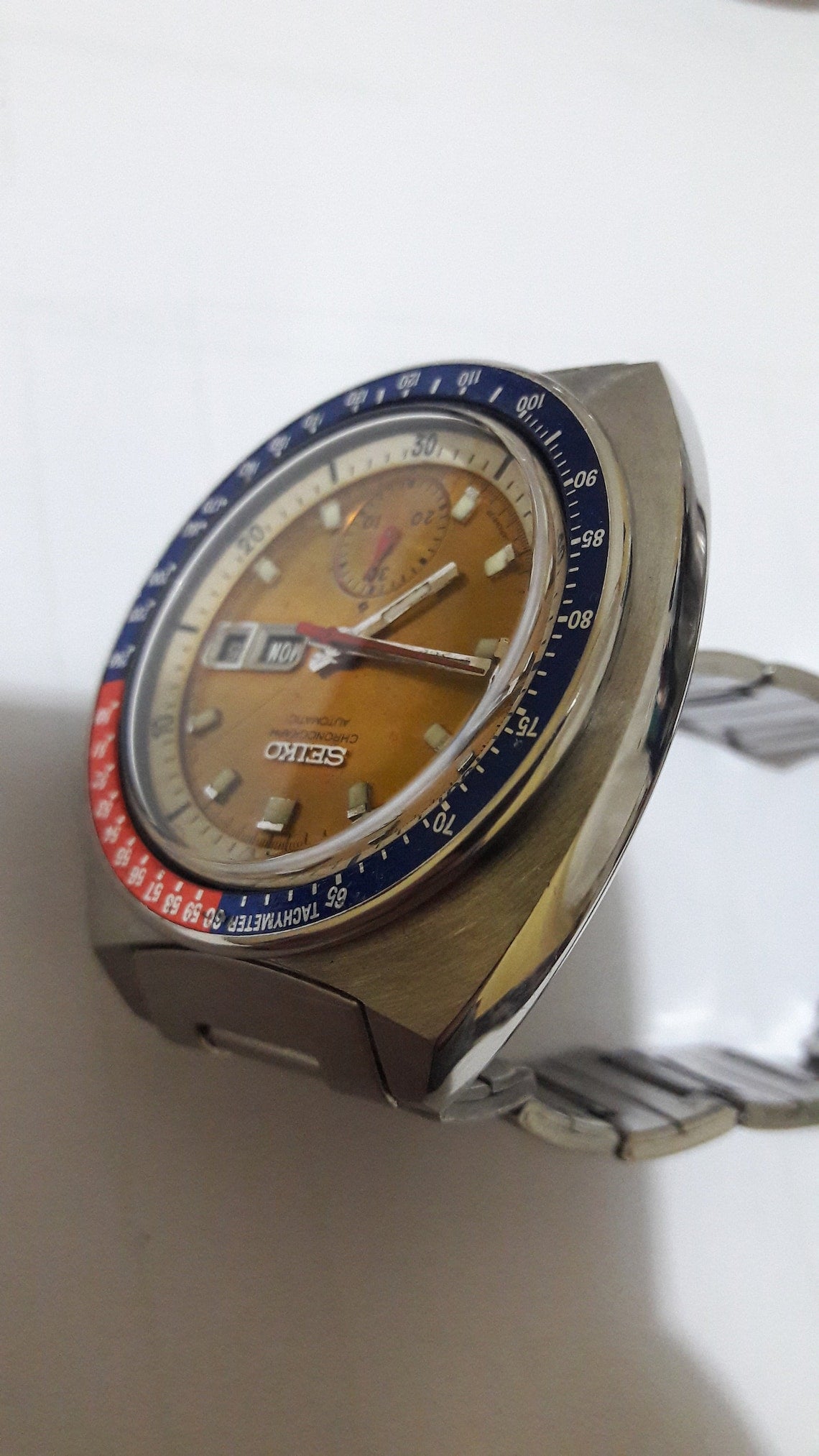 Seiko Pogue Pepsi bezel automatic chronograph