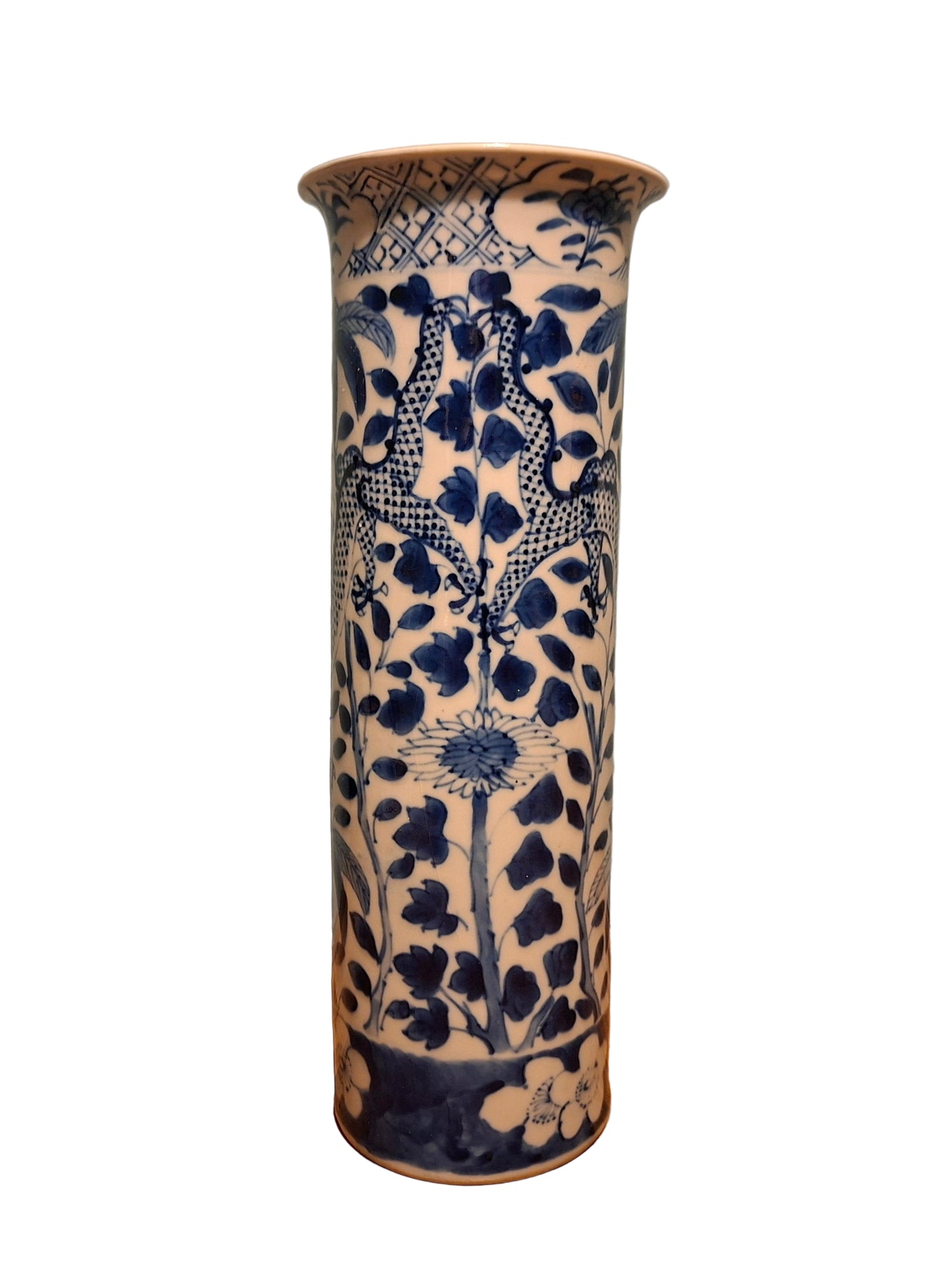 Antiques USA Blue and White Chinese Vase 19th Century 