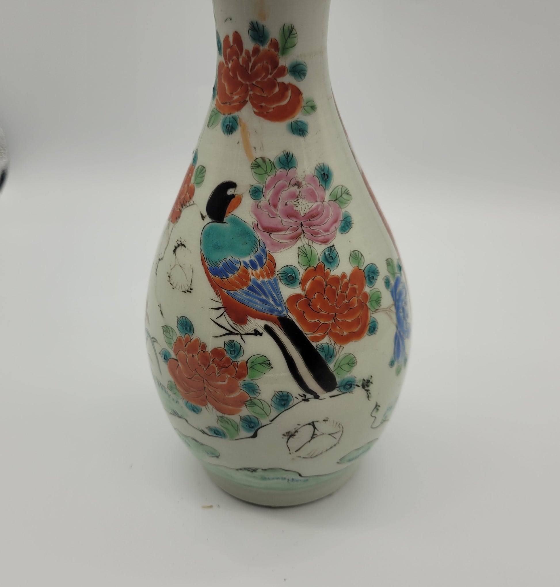 Antique Oriental enamelled vase