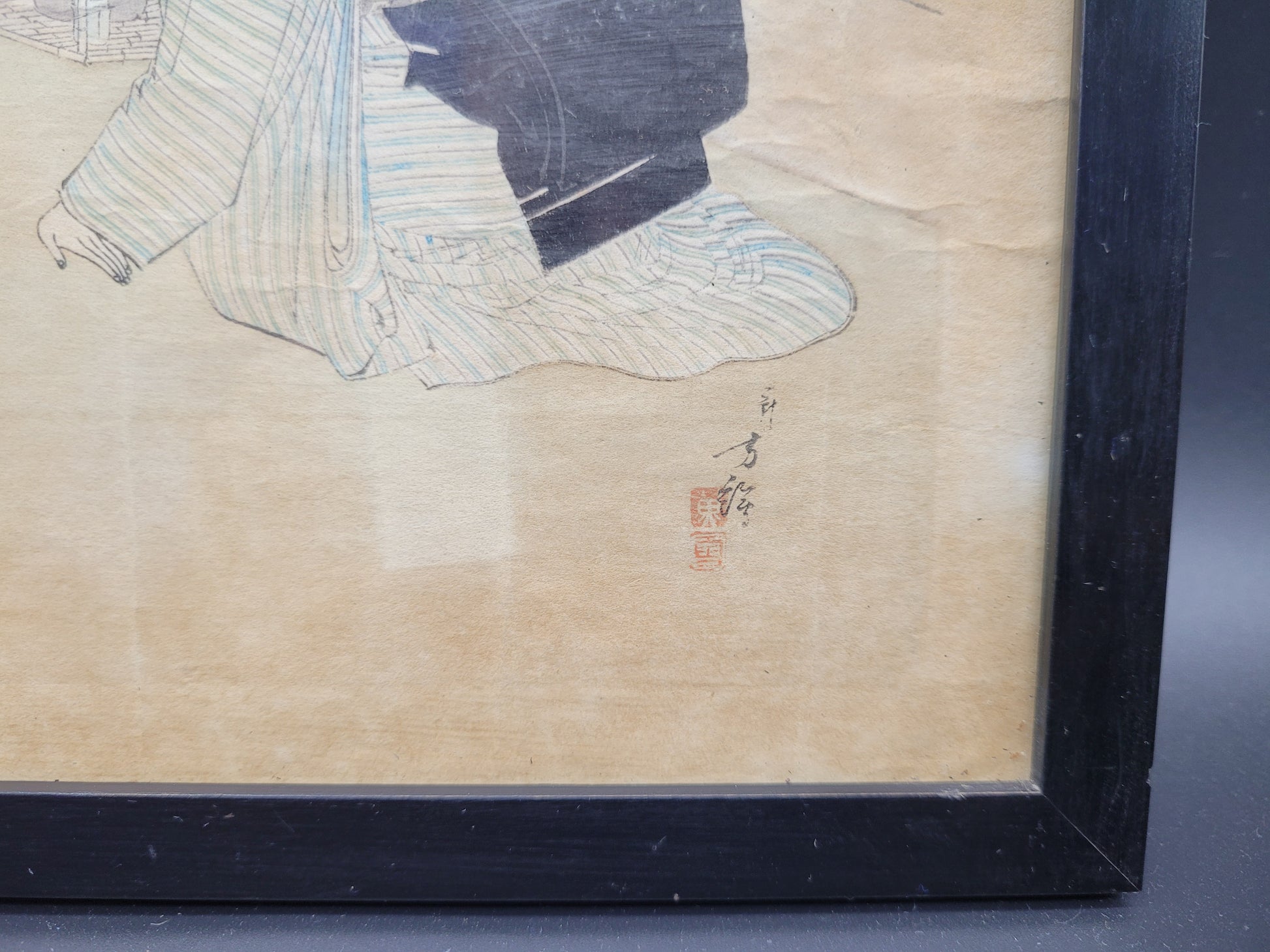 Antique Japanese woodblock Painting #1