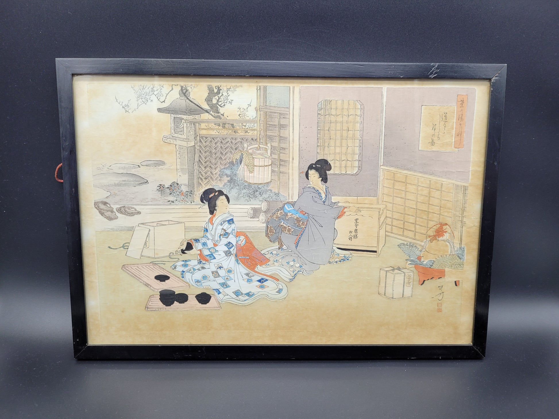 Antique Japanese woodblock Print 19th Century / Painting #2