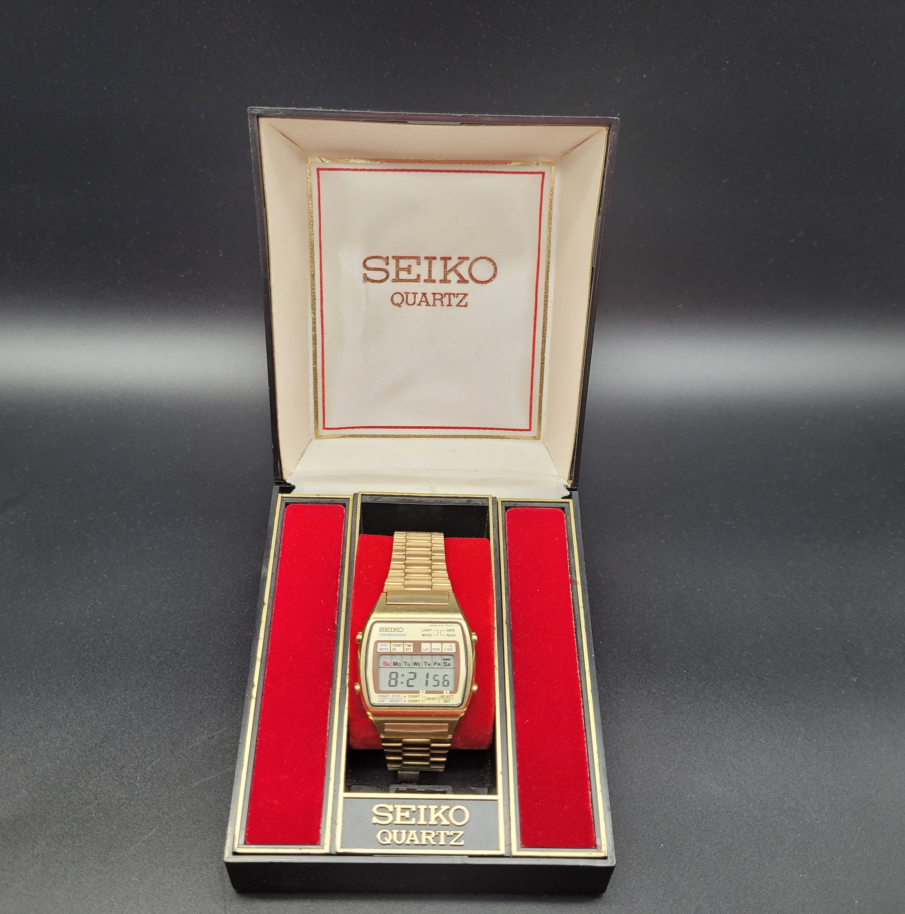 Seiko quartz outlet gold watch vintage