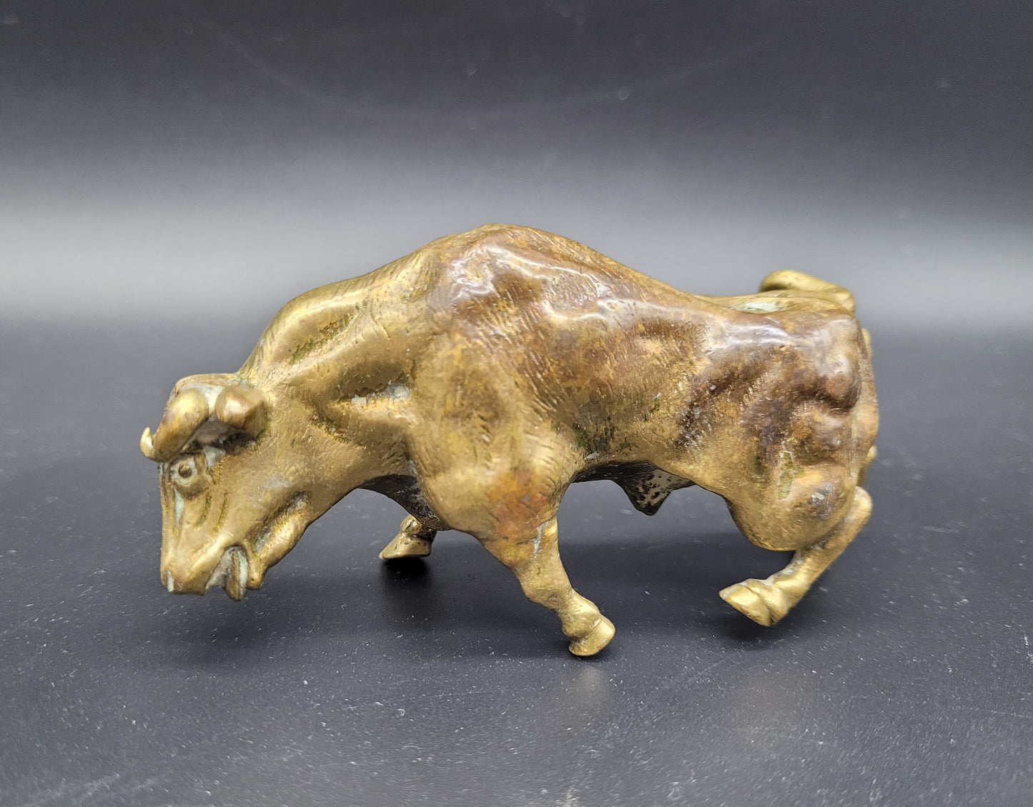 Vintage Brass / Bronze Bull Figurine Model