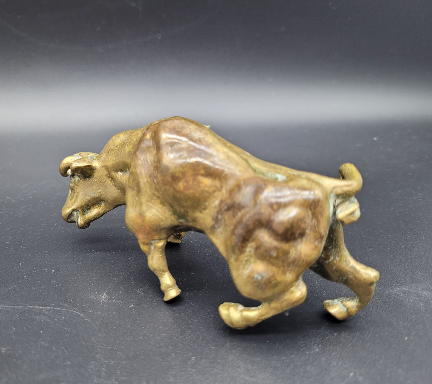 Vintage Brass / Bronze Bull Figurine Model