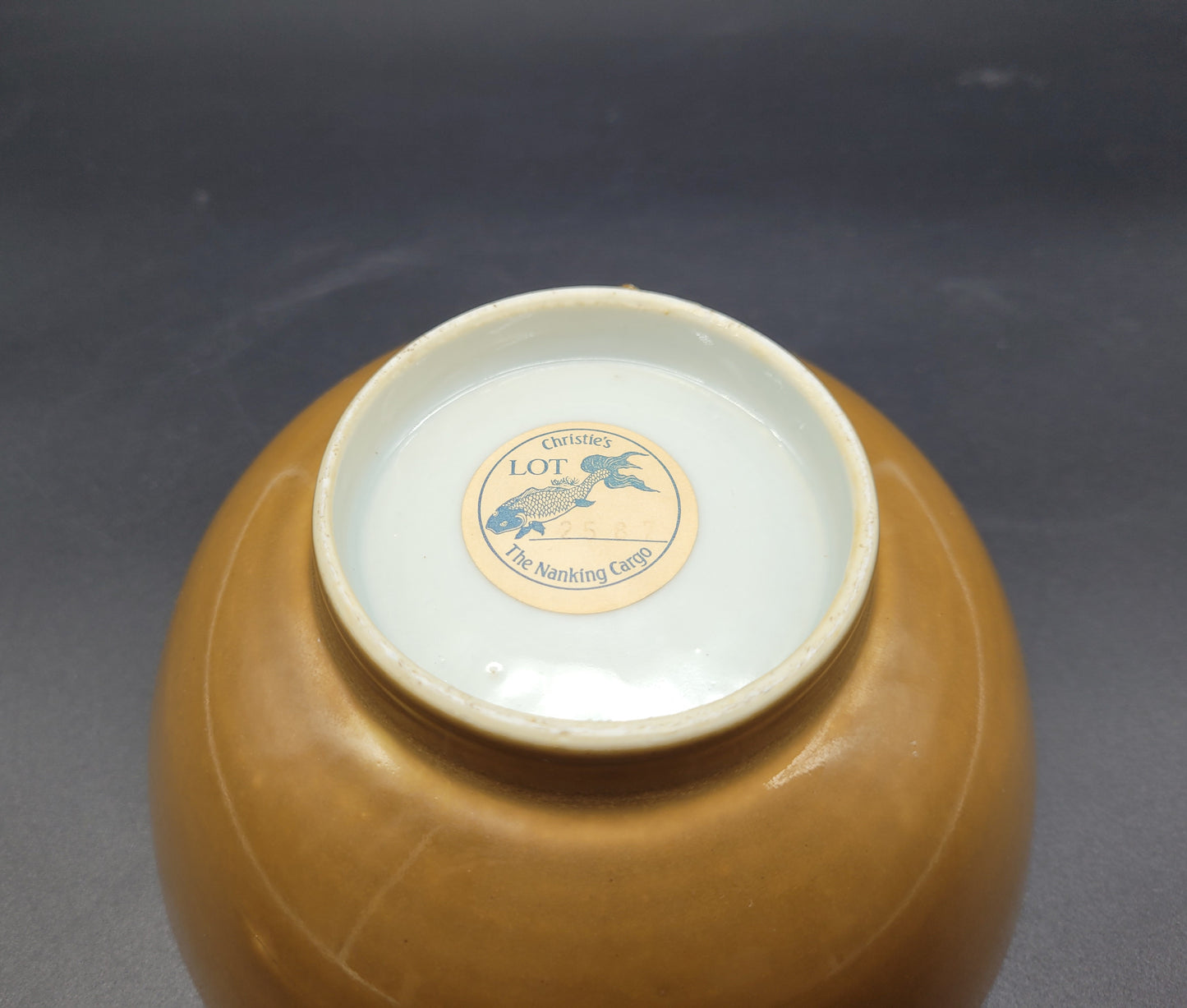 Antique 18th Century Chinese NANKING CARGO Cafe-Au-Lait Porcelain Bowl for sale