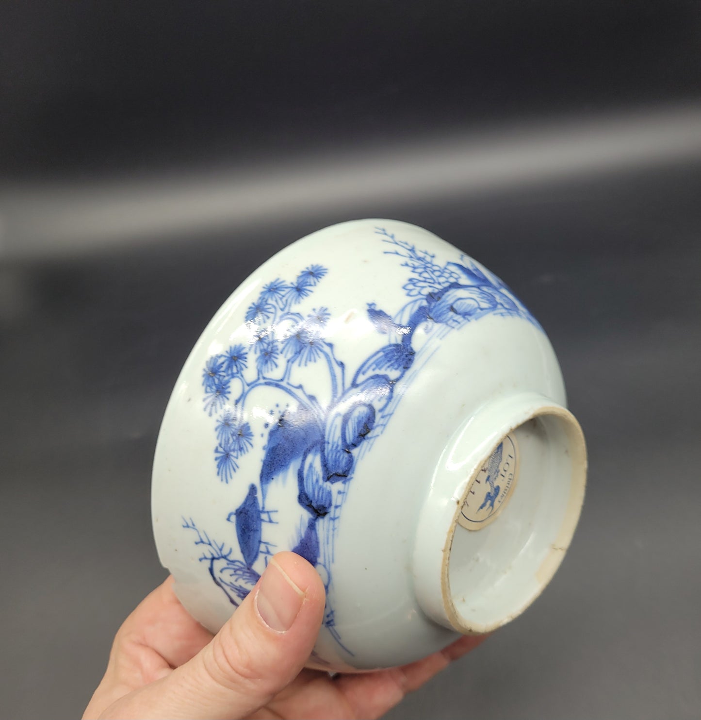 Chinese antique blue and white porcelain bowl