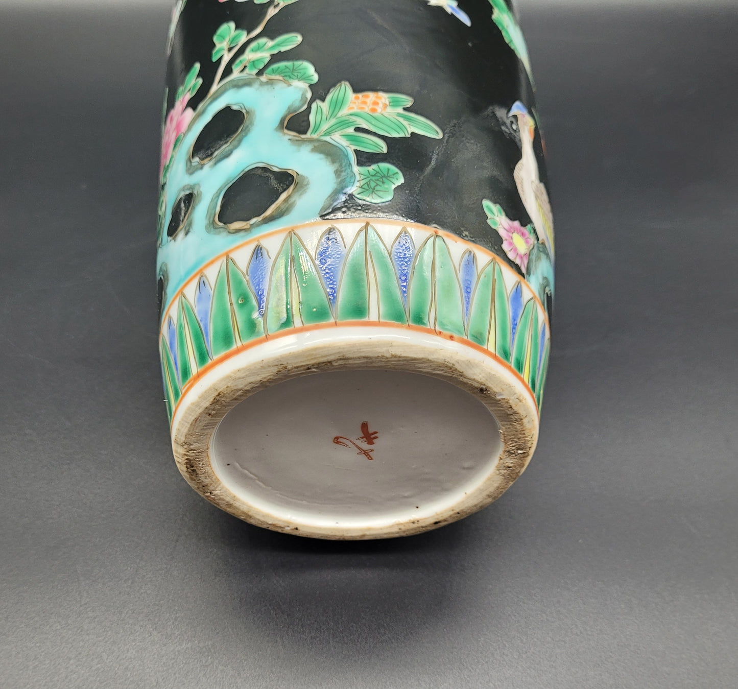 Antique Japanese 19th Century Vase Oriental Hand Painted