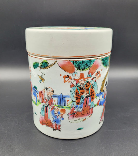 Chinese Antique Vase Ginger Jar Hand Painted Decoration