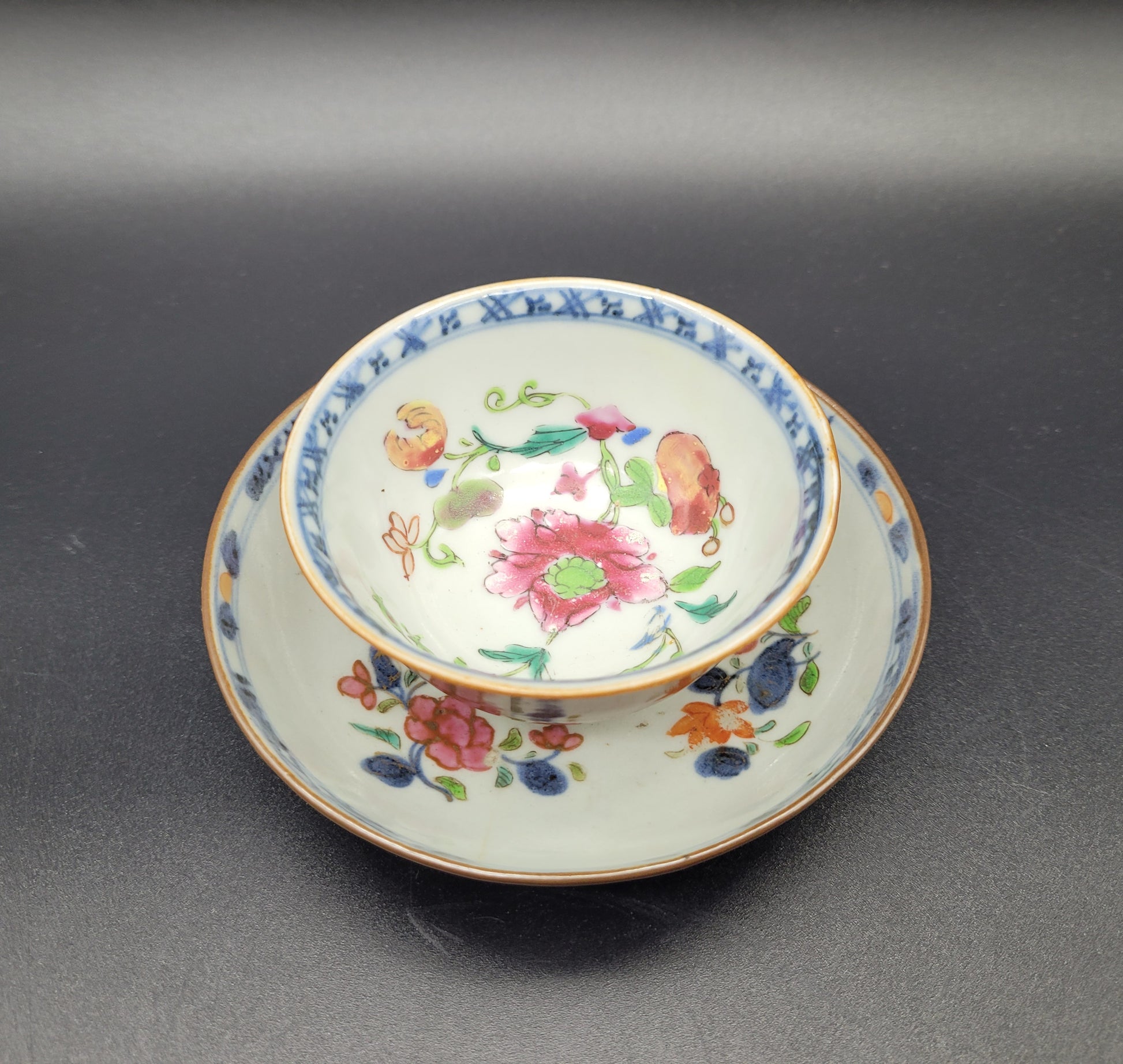 Chinese 18th Century Tea Bowl & Saucer 