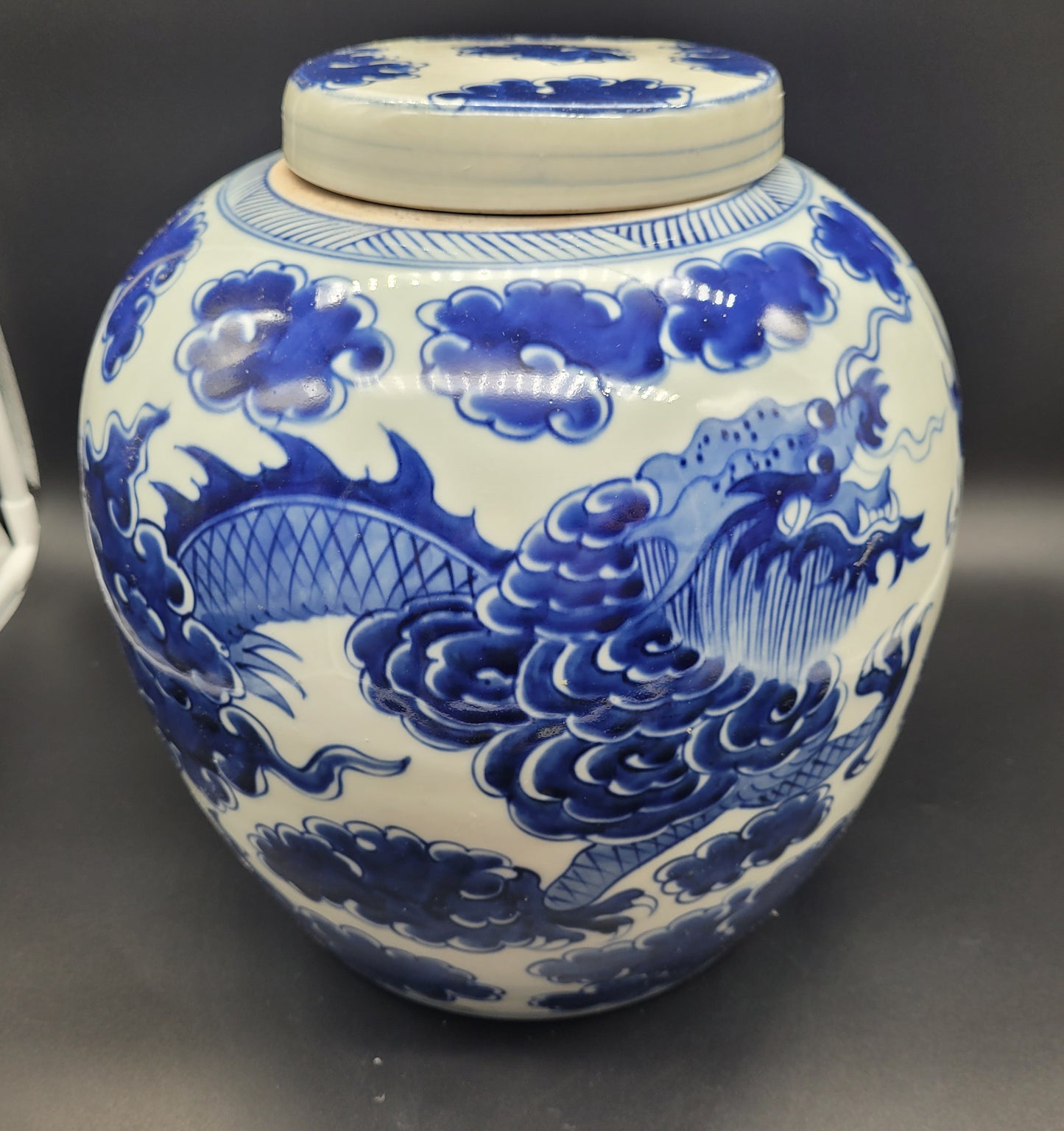 HUGE Chinese Dragon Ginger Jar Late 19th Early 20th Century
