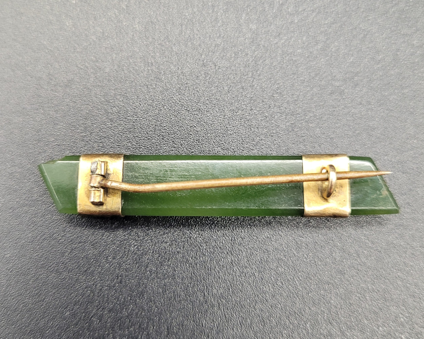 Chinese Antique JADE & GOLD Brooch / Pendent