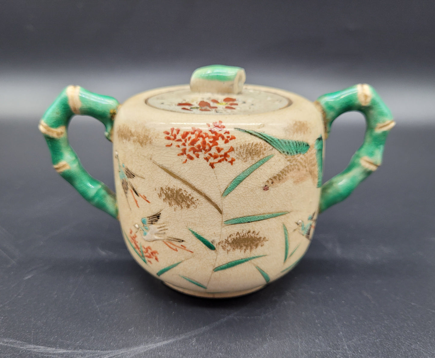 Antique Japanese TEA SET Kinkozan Awata Satsuma Porcelain 19th Century