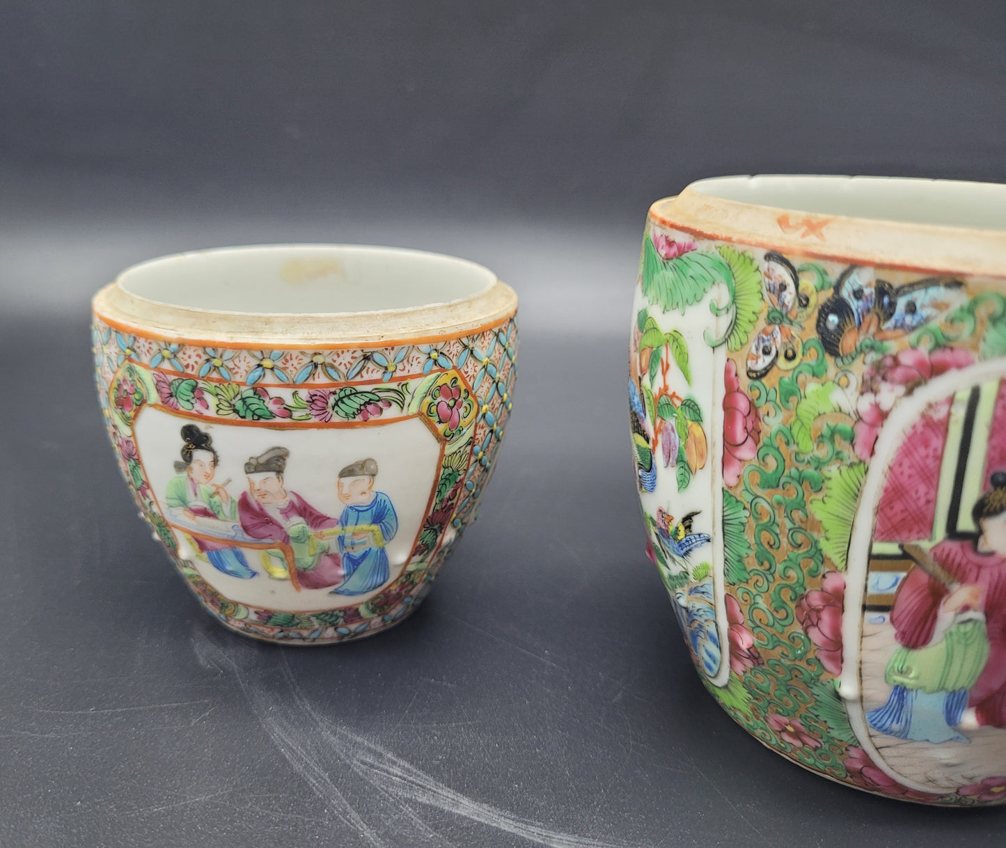 Chinese 19th century Famille Rose 3 Ginger Jars 