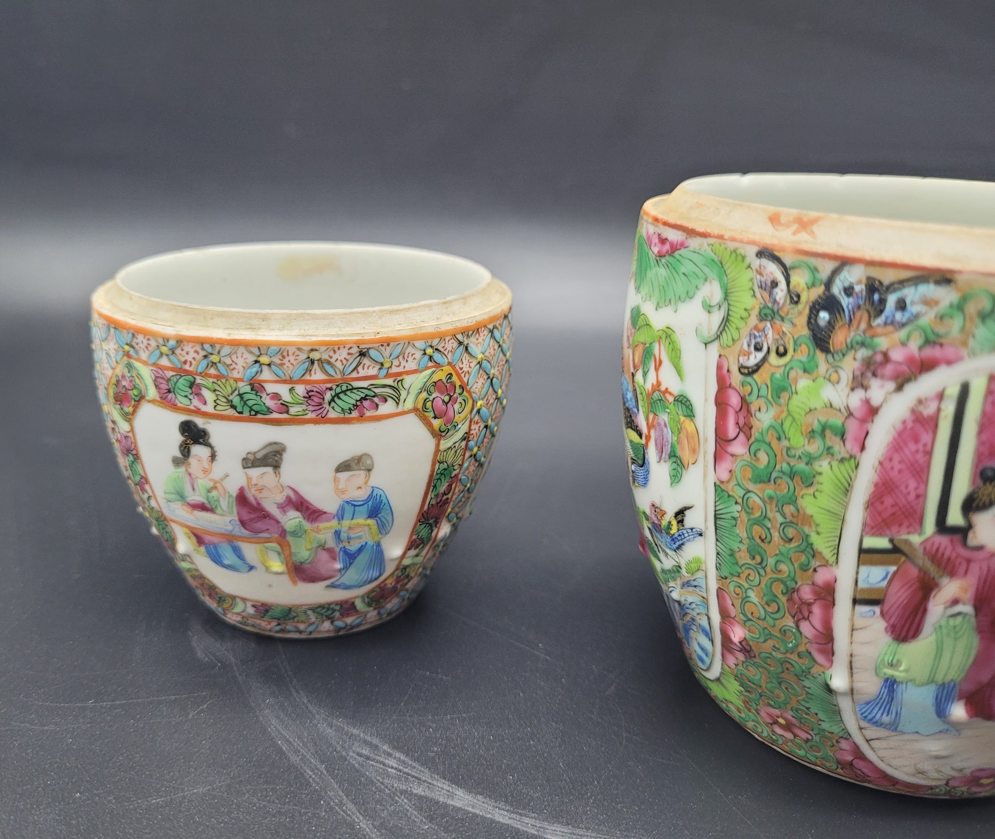 Chinese 19th century Famille Rose 3 Ginger Jars 