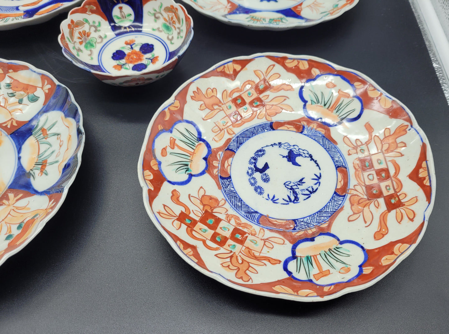 Antique Japanese IMARI Porcelain Collection 6 plates