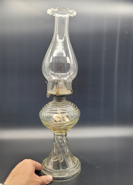 A Rare and Beautiful "Dabbs" Brand Oil Lamp made in Portugal in the late 1800s