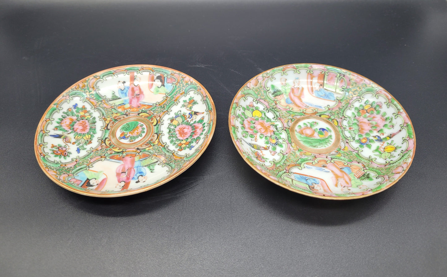 A Pair of Chinese Famille Rose plates 19th Century 