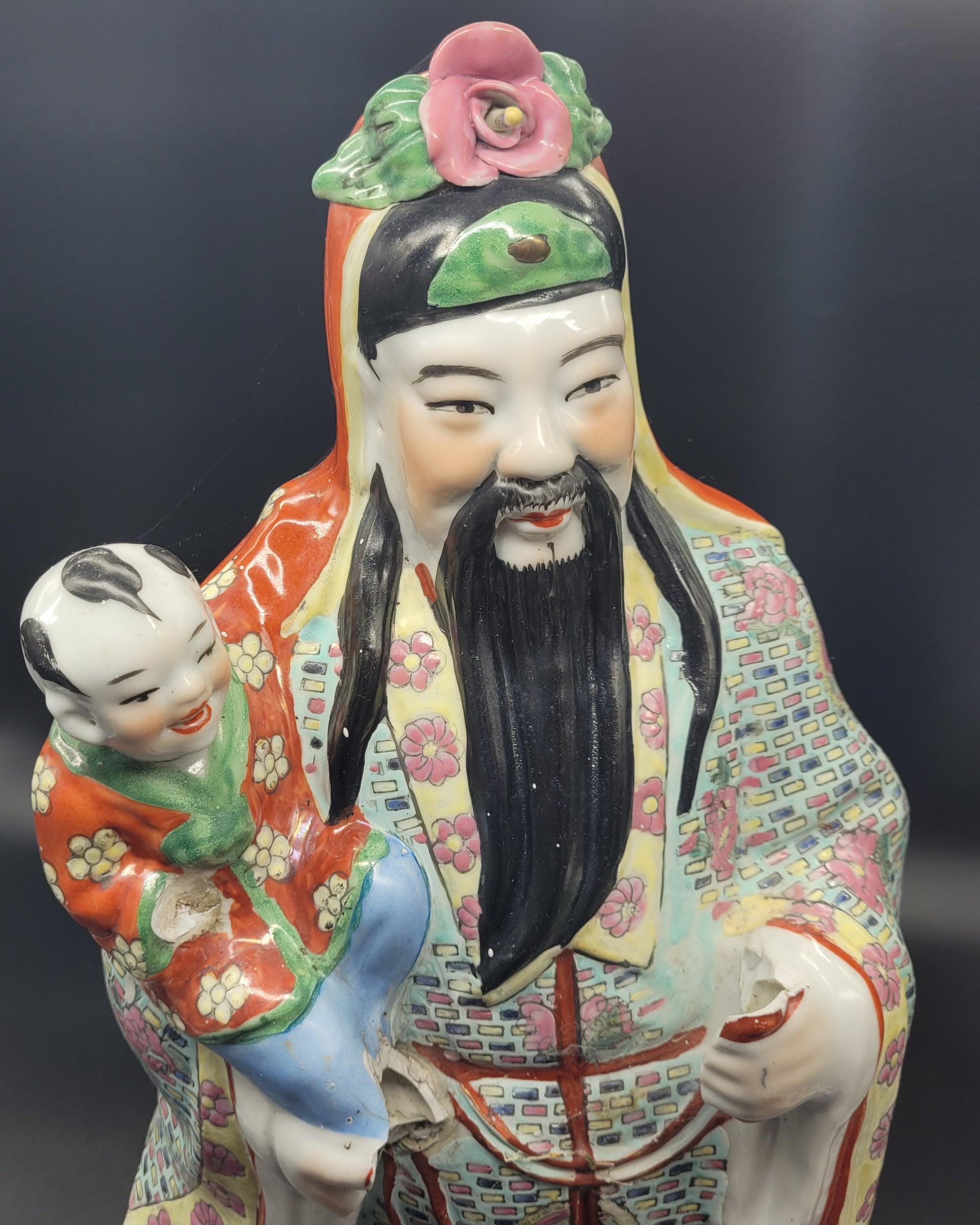 Large Chinese Republic Period Porcelain statue 