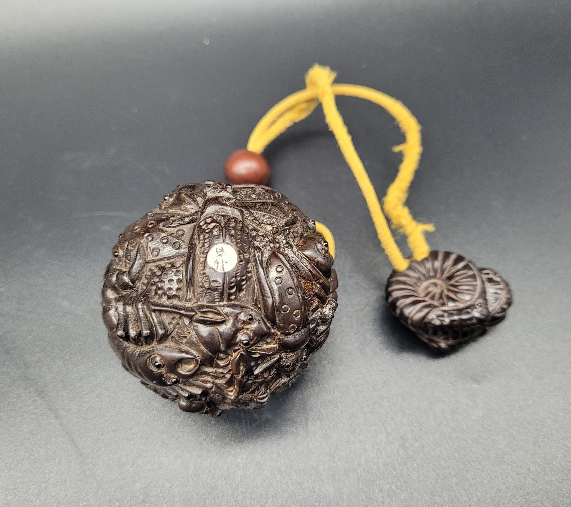 Asian Art For Sale Online Japanese Meiji Carved Inro & Netsuke Signed By The Artist