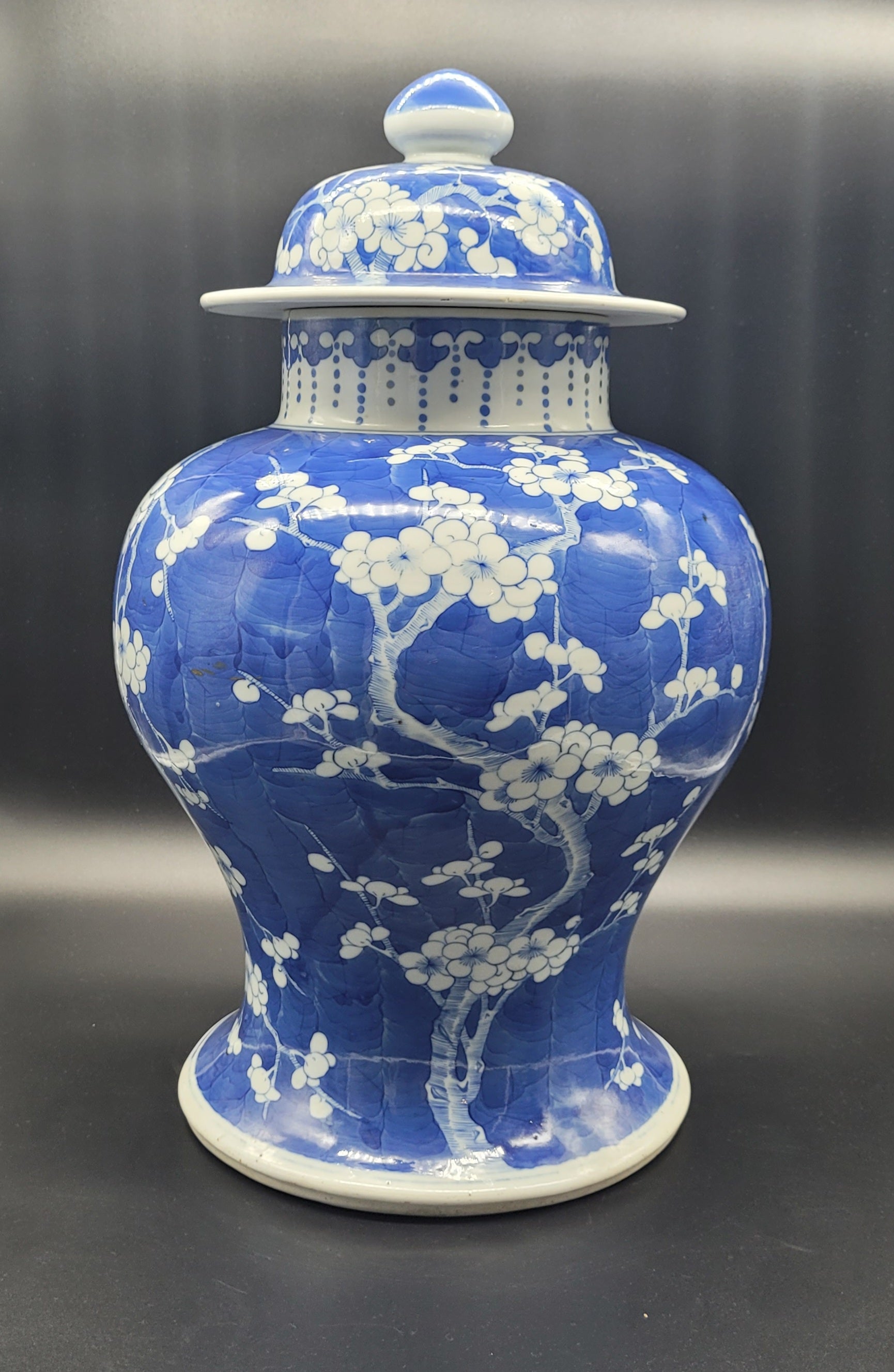 Buy Antiques Online Chinese Qing Prunus Pattern MASSIVE Vase Temple Jar 19th Century