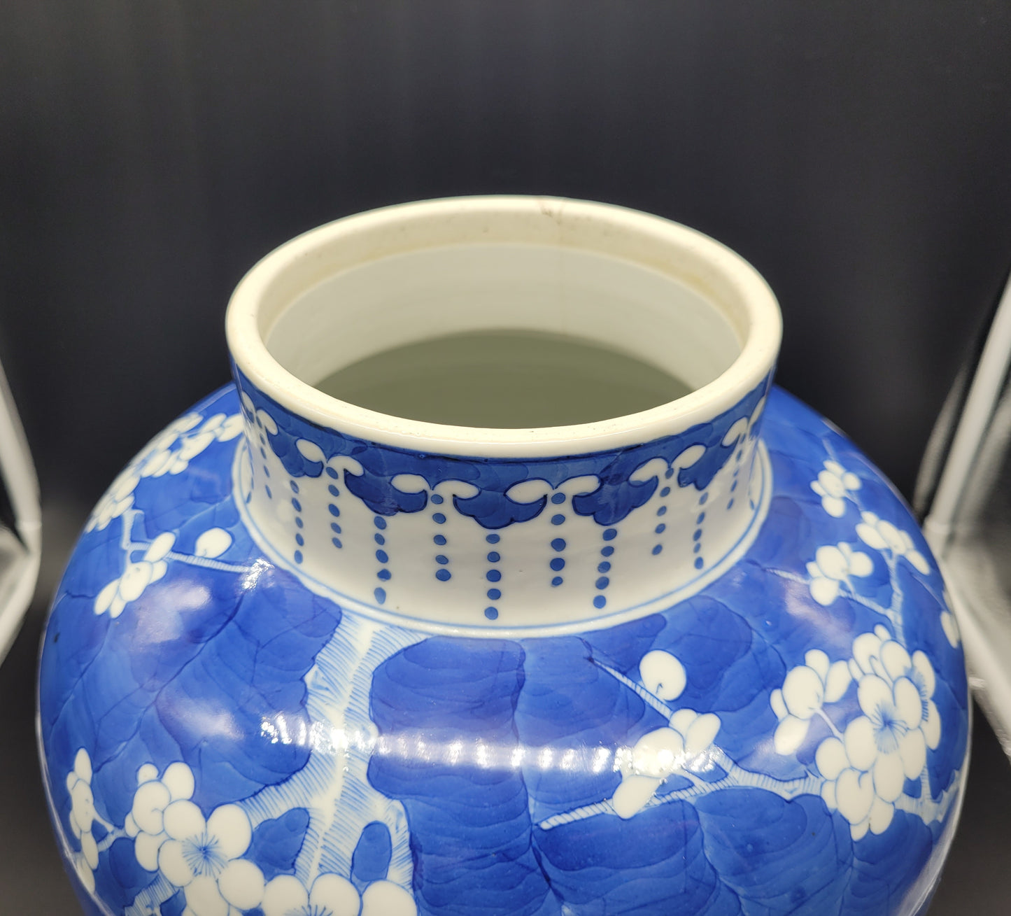 Chinese Qing Prunus Pattern MASSIVE Vase Temple Jar 19th Century