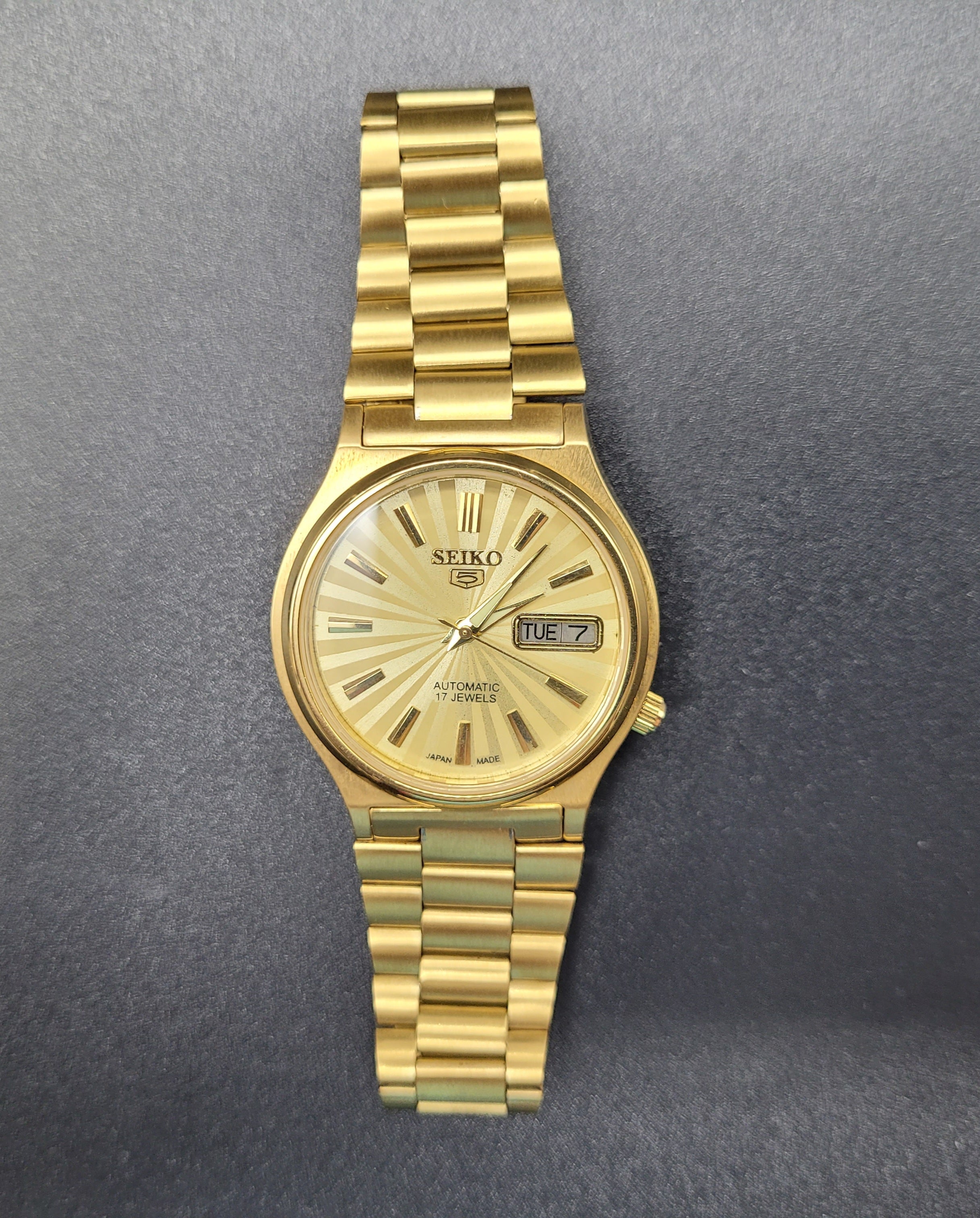 Seiko automatic shop gold plated watch