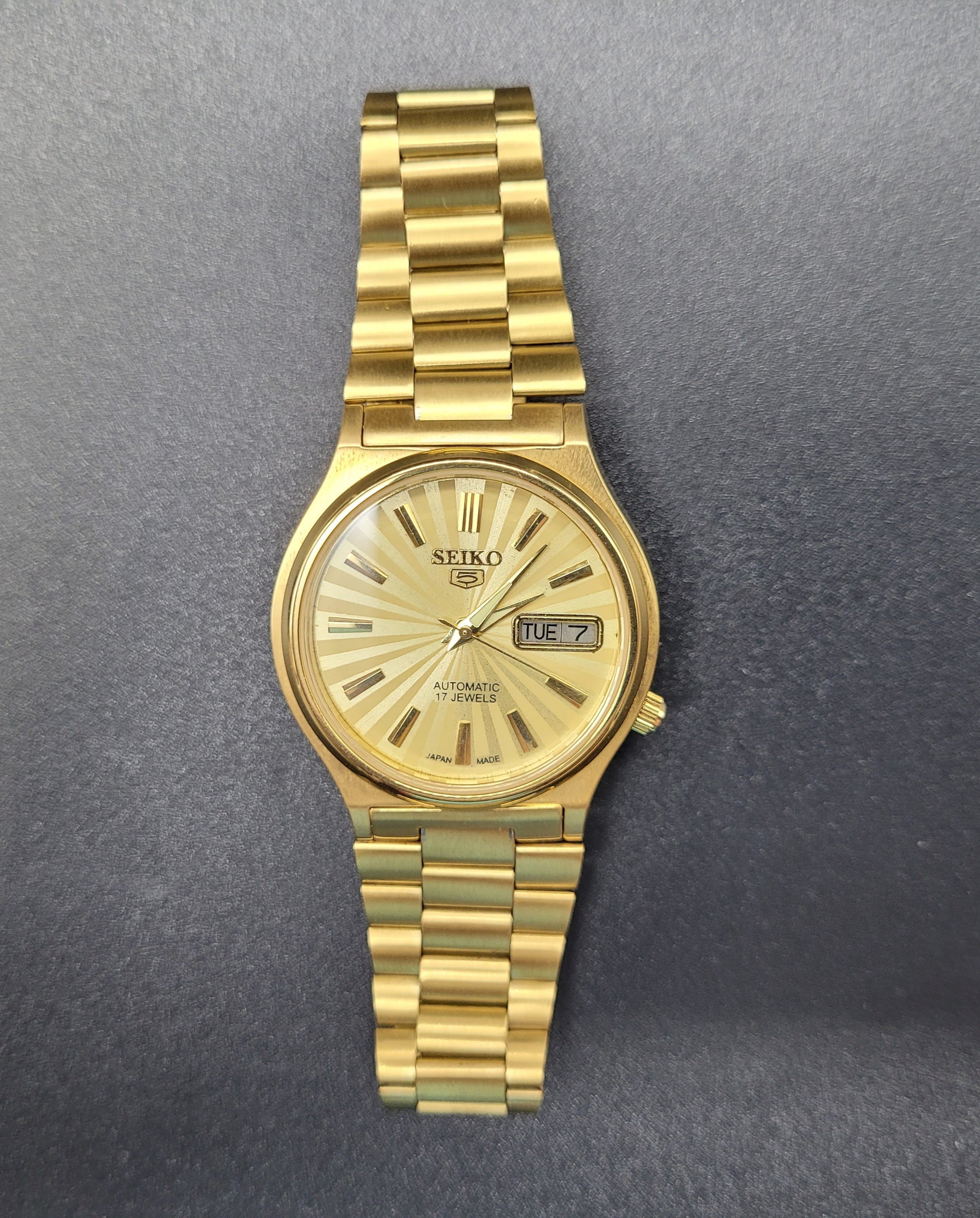 Vintage SEIKO Automatic Watch 17 Jewels Gold Plated