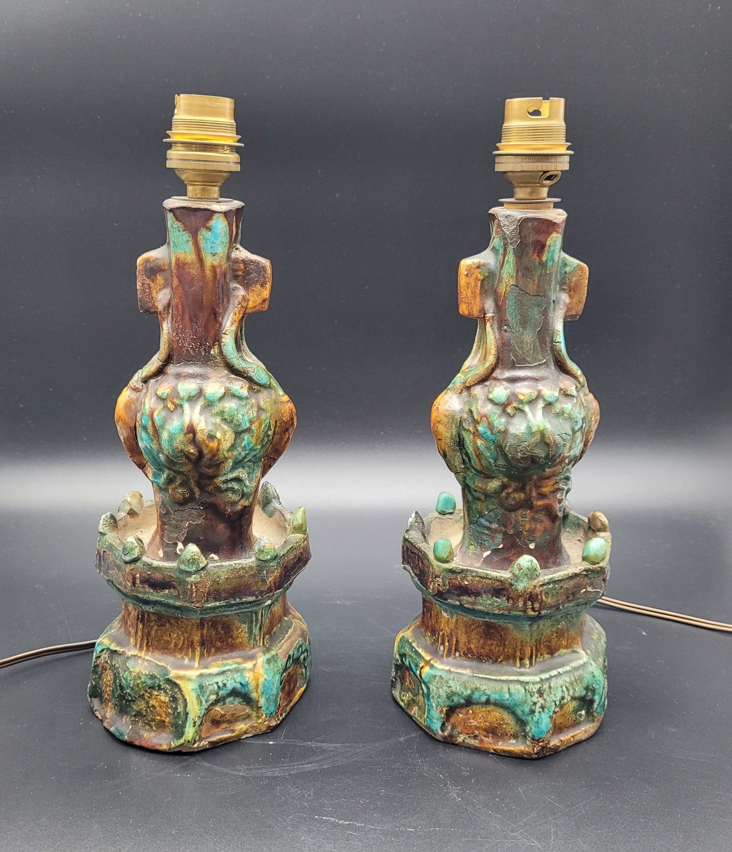 Buy Antiques Online Chinese Ming Dynasty Pottery Candle Sticks 16th / 17th Century