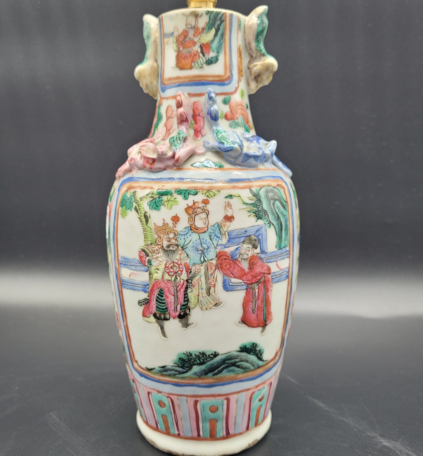 Antiques Online USA Chinese Antique Qing Vase 19th Century Table Lamp