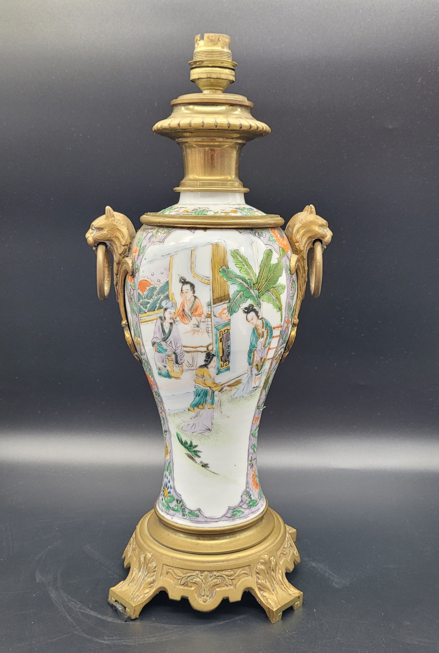 CHINESE ANTIQUES FOR SALE Beautiful Antique Chinese 18th /19th Century Famille Vert Vase With High Quality Ormolu Mounts.